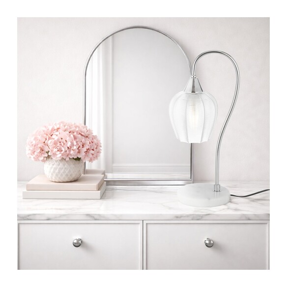 AZALEA TL-WHCH - AZALEA TABLE LAMP - CHROMEAZALEA TL-WHCH