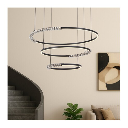 BRERA PE3T-BK - BRERA 3 TIER PENDANT - BLACKBRERA PE3T-BK