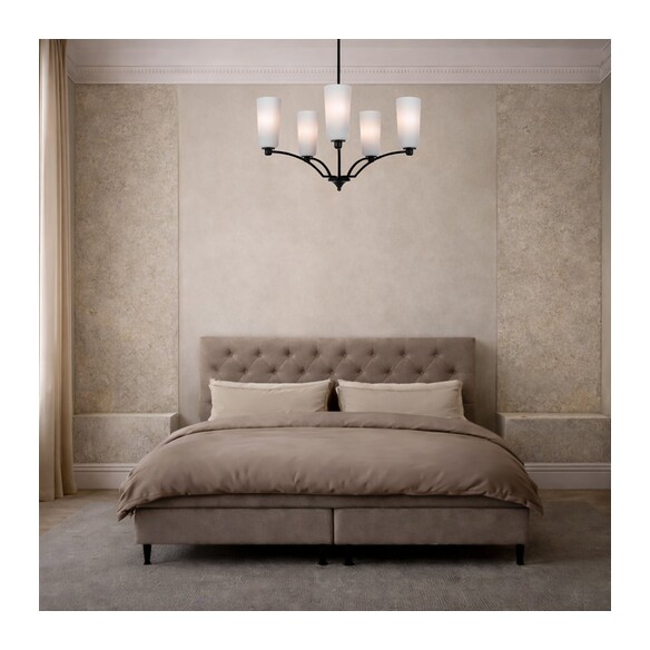BREVAN PE5-BKMB - BREVAN 5 LIGHT PENDANT - BLACKBREVAN PE5-BKMB
