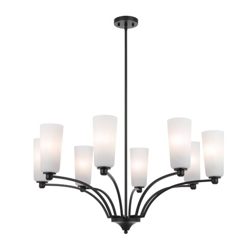 BREVAN PE8-BKMB - BREVAN 8 LIGHT PENDANT - BLACKBREVAN PE8-BKMB