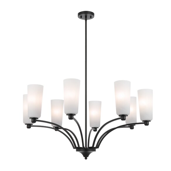 BREVAN PE8-BKMB - BREVAN 8 LIGHT PENDANT - BLACKBREVAN PE8-BKMB