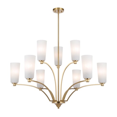 BREVAN PE9-BKMB - BREVAN 9 LIGHT PENDANT - BLACK