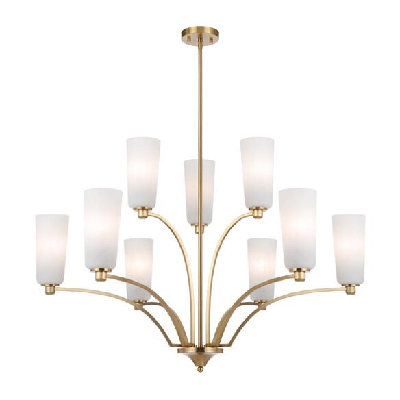 BREVAN PE9-BKMB - BREVAN 9 LIGHT PENDANT - BLACK