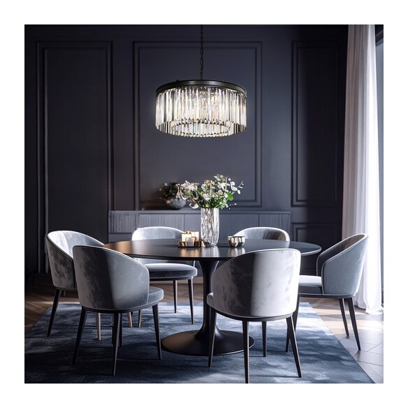 C SERENE PE06-BK - SERENE 6 LIGHTS PENDANT - BLACKC SERENE PE06-BK