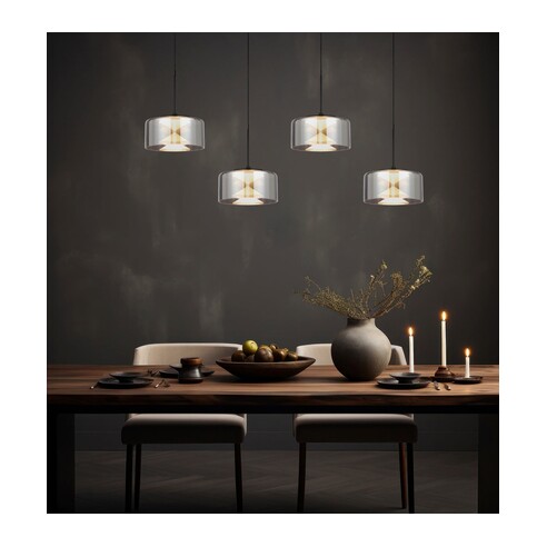 CEDRO PE4-BK - CEDRO 4 LIGHT PENDANT - BLACKCEDRO PE4-BK