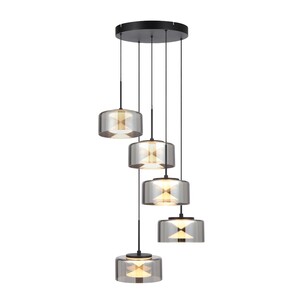 CEDRO PE5-BK - CEDRO 5 LIGHT PENDANT - BLACKCEDRO PE5-BK