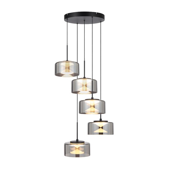 CEDRO PE5-BK - CEDRO 5 LIGHT PENDANT - BLACK