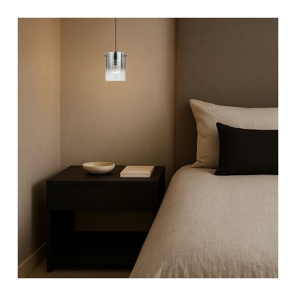 CREVIL PE1-BKSM - CREVIL 1 LIGHT PENDANT - BLACKCREVIL PE1-BKSM