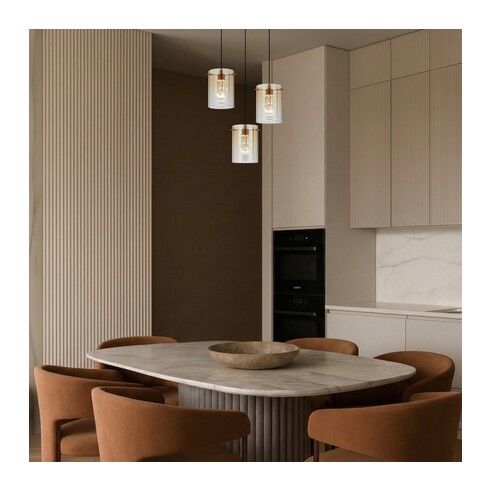 CREVIL PE3-AGAM - CREVIL 3 LIGHT PENDANT - CREVIL PE3-AGAM