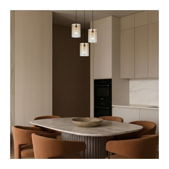 CREVIL PE3-AGAM - CREVIL 3 LIGHT PENDANT - CREVIL PE3-AGAM