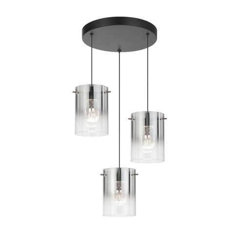 CREVIL PE3-BKSM - CREVIL 3 LIGHT PENDANT - BLACK