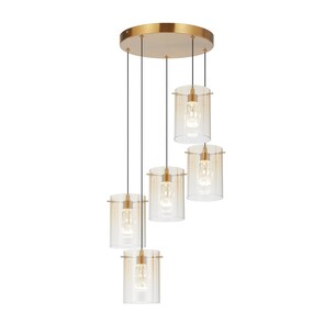 CREVIL PE5-BKSM - CREVIL 5 LIGHT PENDANT - BLACKCREVIL PE5-BKSM
