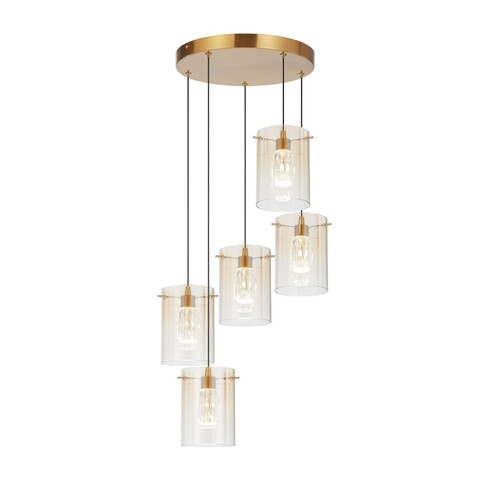 CREVIL PE5-BKSM - CREVIL 5 LIGHT PENDANT - BLACK