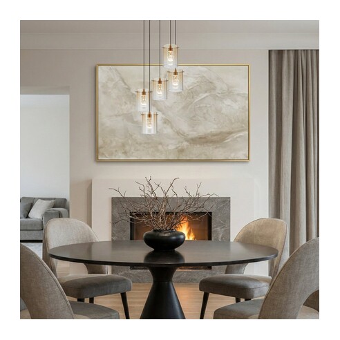 CREVIL PE5-BKSM - CREVIL 5 LIGHT PENDANT - BLACKCREVIL PE5-BKSM