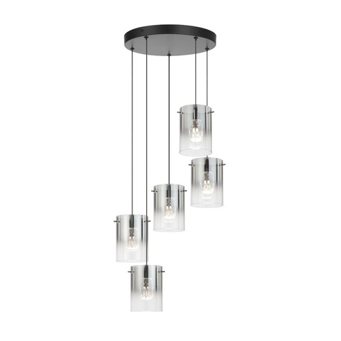 CREVIL PE5-BKSM - CREVIL 5 LIGHT PENDANT - BLACKCREVIL PE5-BKSM