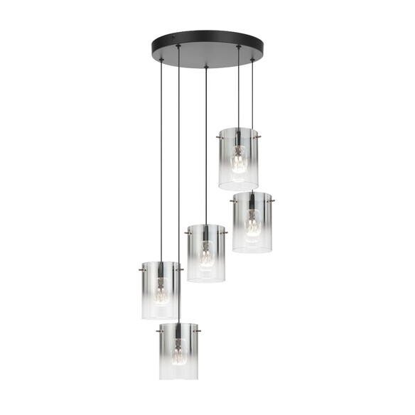 CREVIL PE5-BKSM - CREVIL 5 LIGHT PENDANT - BLACKCREVIL PE5-BKSM