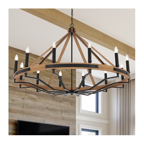DARIEN PE12-ASH - DARIEN 12 LIGHT PENDANTDARIEN PE12-ASH