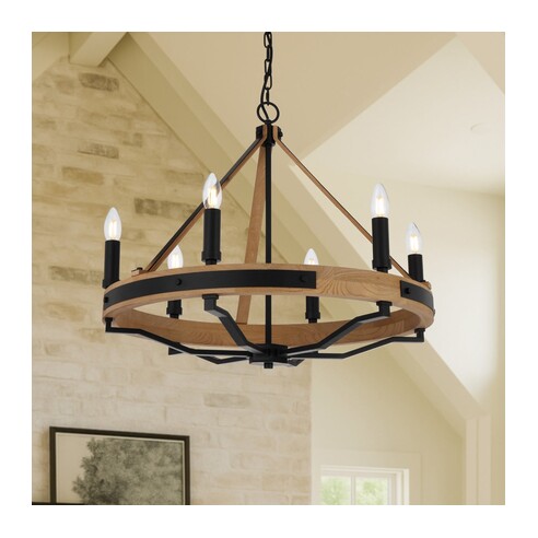 DARIEN PE6-ASH - DARIEN 6 LIGHT PENDANTDARIEN PE6-ASH