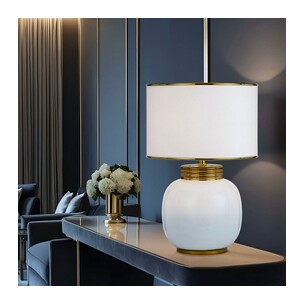 DAVILA TL-WHGD - DAVILA CERAMIC TABLE LAMP - WHITEDAVILA TL-WHGD 2