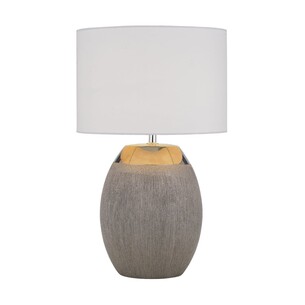 DILLION TL-SLWH - DILLION CERAMIC TABLE LAMP - SILVERDILLION TL-SLWH