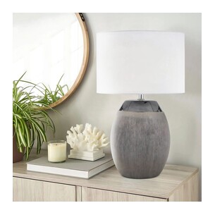 DILLION TL-SLWH - DILLION CERAMIC TABLE LAMP - SILVERDILLION TL-SLWH 2