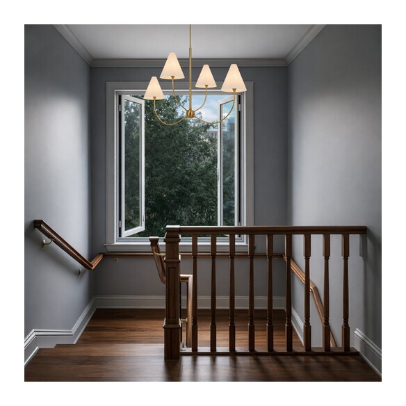 FARNIX PE04-AG - FARNIX 4 LIGHT PENDANT - ANTIQUE FARNIX PE04-AG
