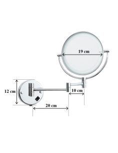Dolphy 5X LED Magnifying Mirror Wall Mount - DOL-DMMR0009DOL-DMMR0009 2