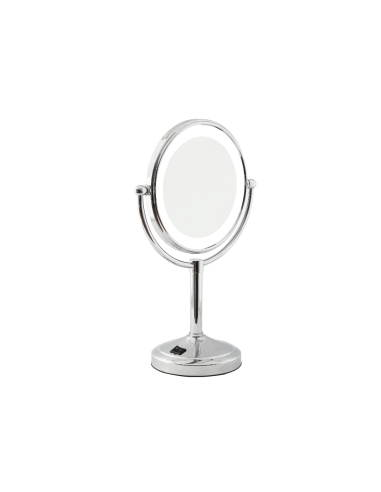 Dolphy 5x Led Magnifying Mirror Silver, Circular Mirror Tabletop