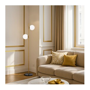 FIGARO FL2-AGOM - FIGARO 2 LIGHTS FLOOR LAMP - ANTIQUE GOLDFIGARO FL2-AGOM 2
