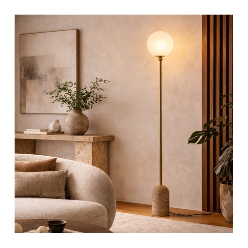 GINA FL-BKSM - GINA FLOOR LAMP - BLACKGINA FL-BKSM