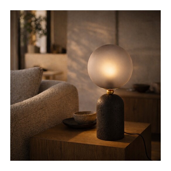 GINA TL-BKSM - GINA TABLE LAMP - BLACKGINA TL-BKSM
