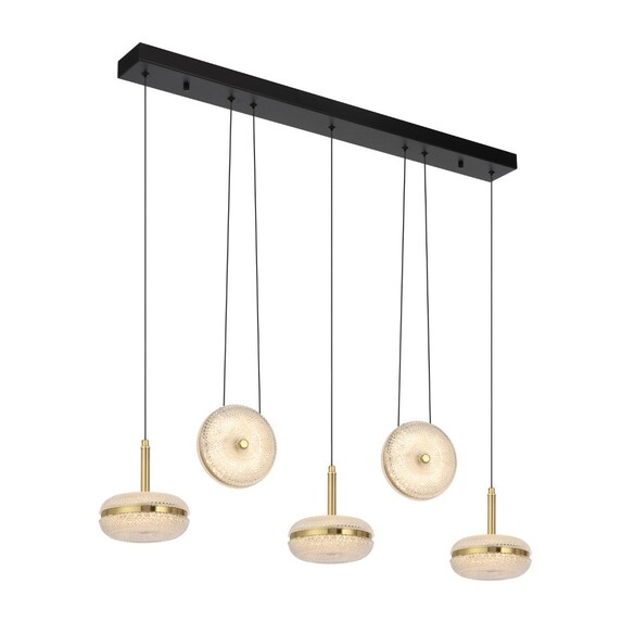 GOVAN PE5B-AG - GOVAN 5 LIGHT BAR PENDANT - ANTIQUE GOLD