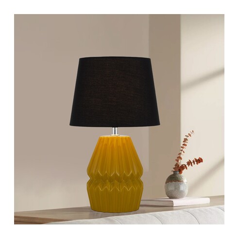GREET TL-BKWH - GREET CERAMIC TABLE LAMP - BLACKGREET TL-BKWH