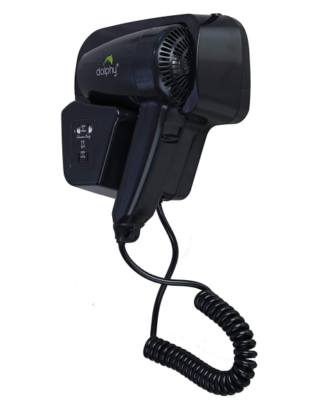 DPHD0018 - Dolphy Wall Mount Black Hair Dryer DPHD0018
