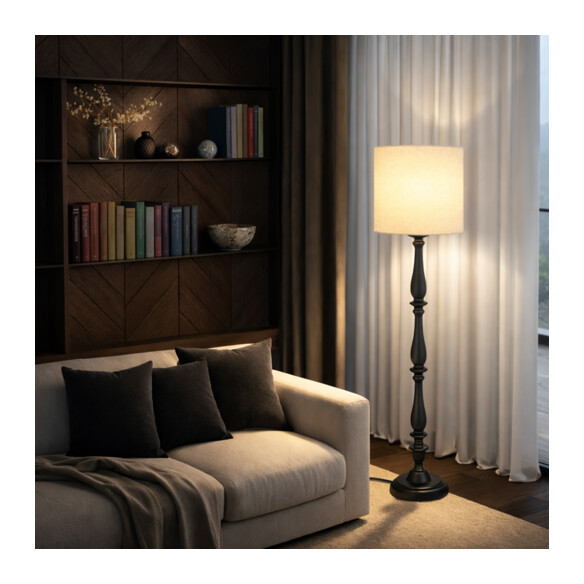 HOMMER FL-BKBE - HOMMER FLOOR LAMP - BLACKHOMMER FL-BKBE
