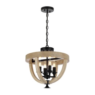 HOSLEY CTC4-BK - HOSLEY 4 LIGHT PENDANT CTC - BLACKHOSLEY CTC4-BK