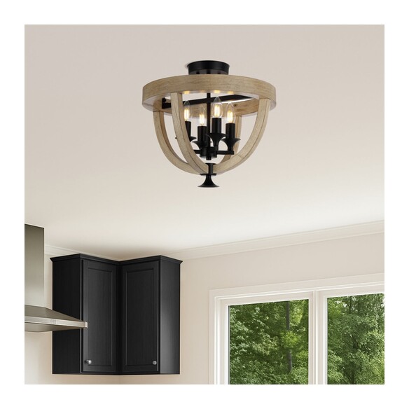 HOSLEY CTC4-BK - HOSLEY 4 LIGHT PENDANT CTC - HOSLEY CTC4-BK