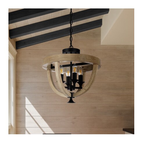 HOSLEY CTC4-BK - HOSLEY 4 LIGHT PENDANT CTC - HOSLEY CTC4-BK