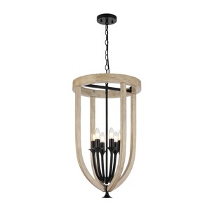 HOSLEY PE6-BK - HOSLEY 6 LIGHT PENDANT - BLACKHOSLEY PE6-BK