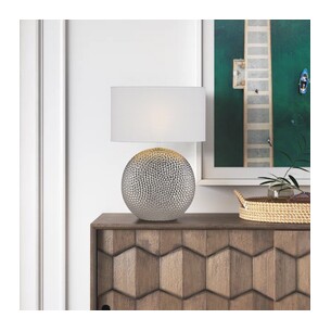 ICARIA TL-SLWH - ICARIA CERAMIC TABLE LAMP - SILVERICARIA TL-SLWH 2