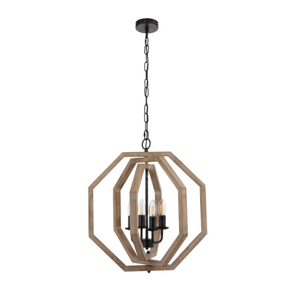 INDIO PE4-BK - INDIO 4 LIGHT PENDANT - BLACK