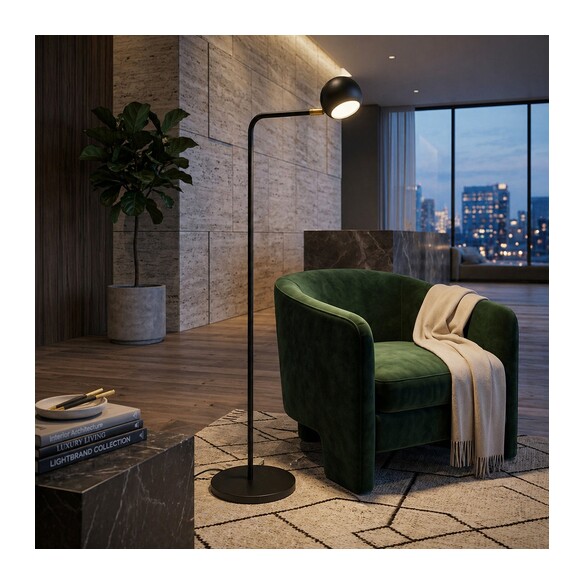 JEREMY FL-BK - JEREMY FLOOR LAMP - BLACKJEREMY FL-BK