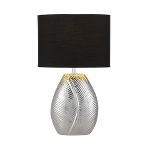 KLEE TL-CHBK - KLEE CERAMIC TABLE LAMP - CHROMEKLEE TL-CHBK