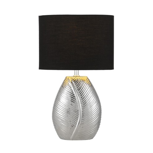 KLEE TL-CHBK - KLEE CERAMIC TABLE LAMP - CHROMEKLEE TL-CHBK