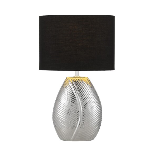 KLEE TL-CHBK - KLEE CERAMIC TABLE LAMP - CHROME