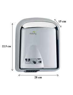Dolphy Stainless Steel Two Waves Automatic Hand Dryer 1000W DAHD0040 2