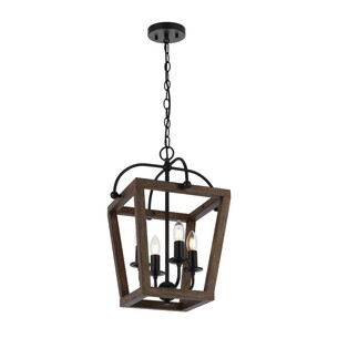 LACOTA PE4-BK - LACOTA 4 LIGHT PENDANT - BLACKLACOTA PE4-BK