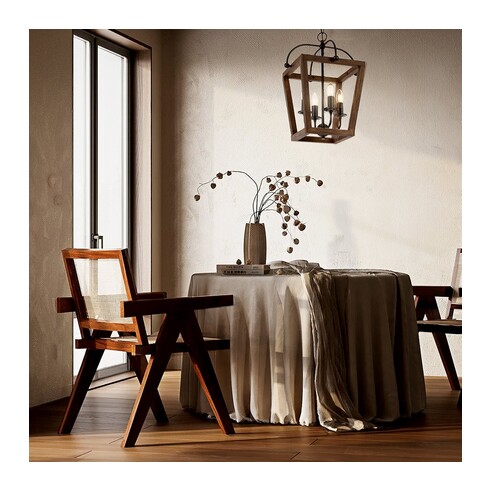 LACOTA PE4-BK - LACOTA 4 LIGHT PENDANT - BLACKLACOTA PE4-BK