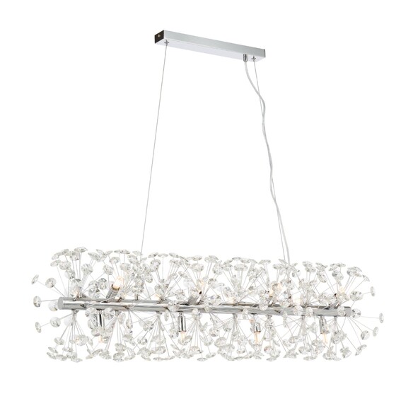 LERIDA PE12R-CH - LERIDA 12 LIGHT RECTANGULAR PENDANT - CHROME
