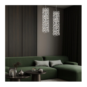 LERIDA PE12V-GD - LERIDA 12 LIGHT VERTICAL PENDANT - GOLDLERIDA PE12V-GD 2